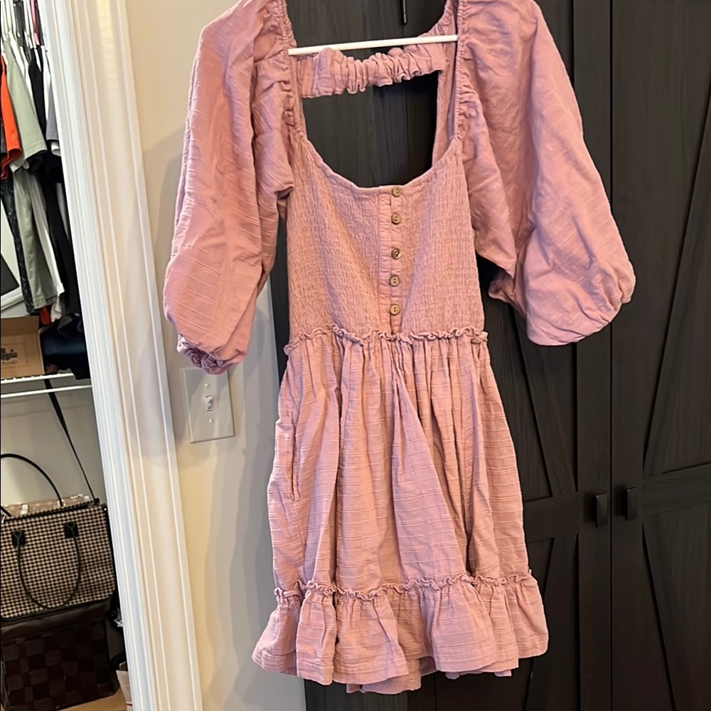Free people Dress with Puff Sleeves
